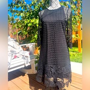 Zara lace black dress